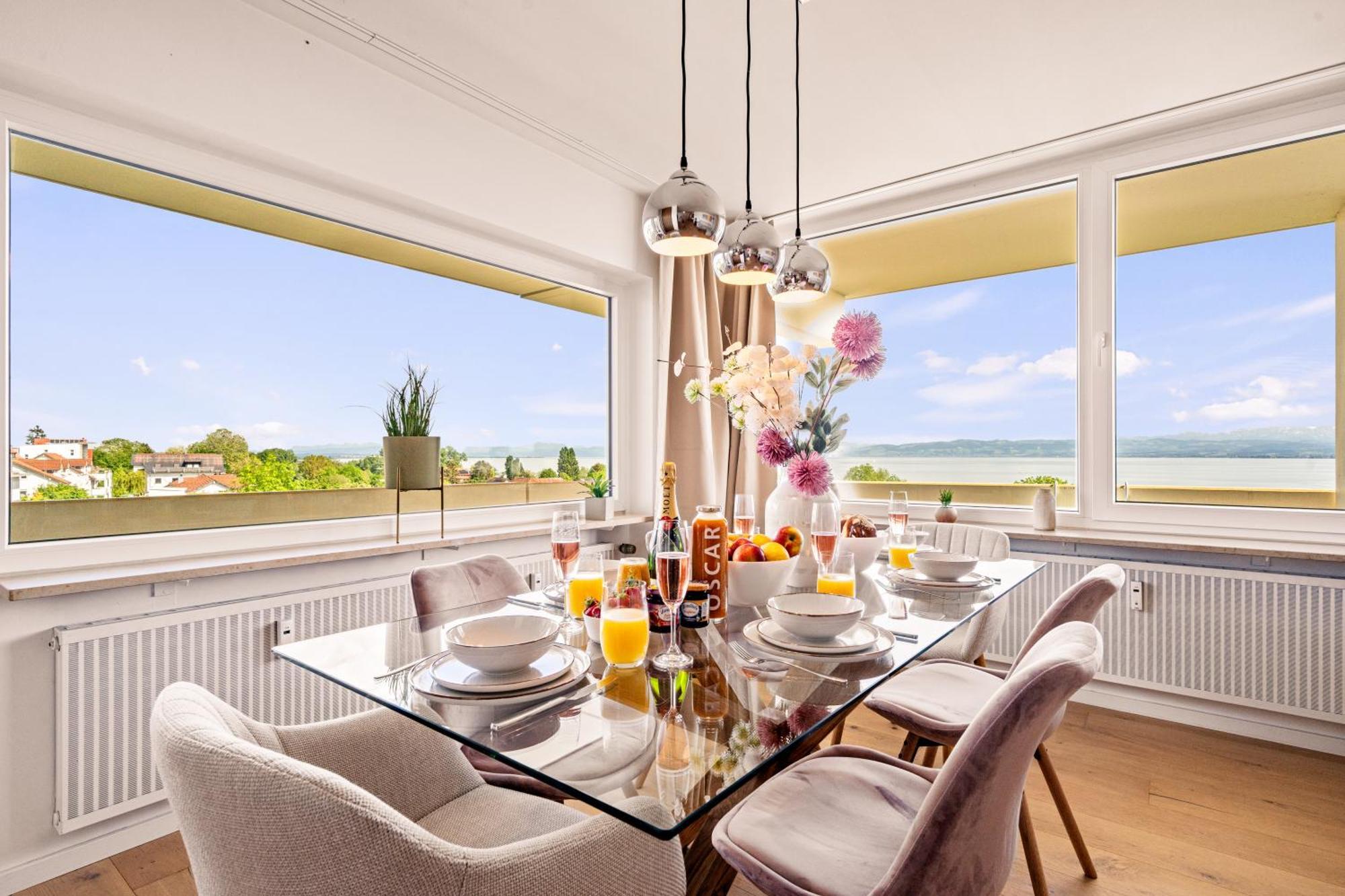 Panorama Penthouse Mit Atemberaubenden See- Und Bergblick Immenstaad am Bodensee Esterno foto