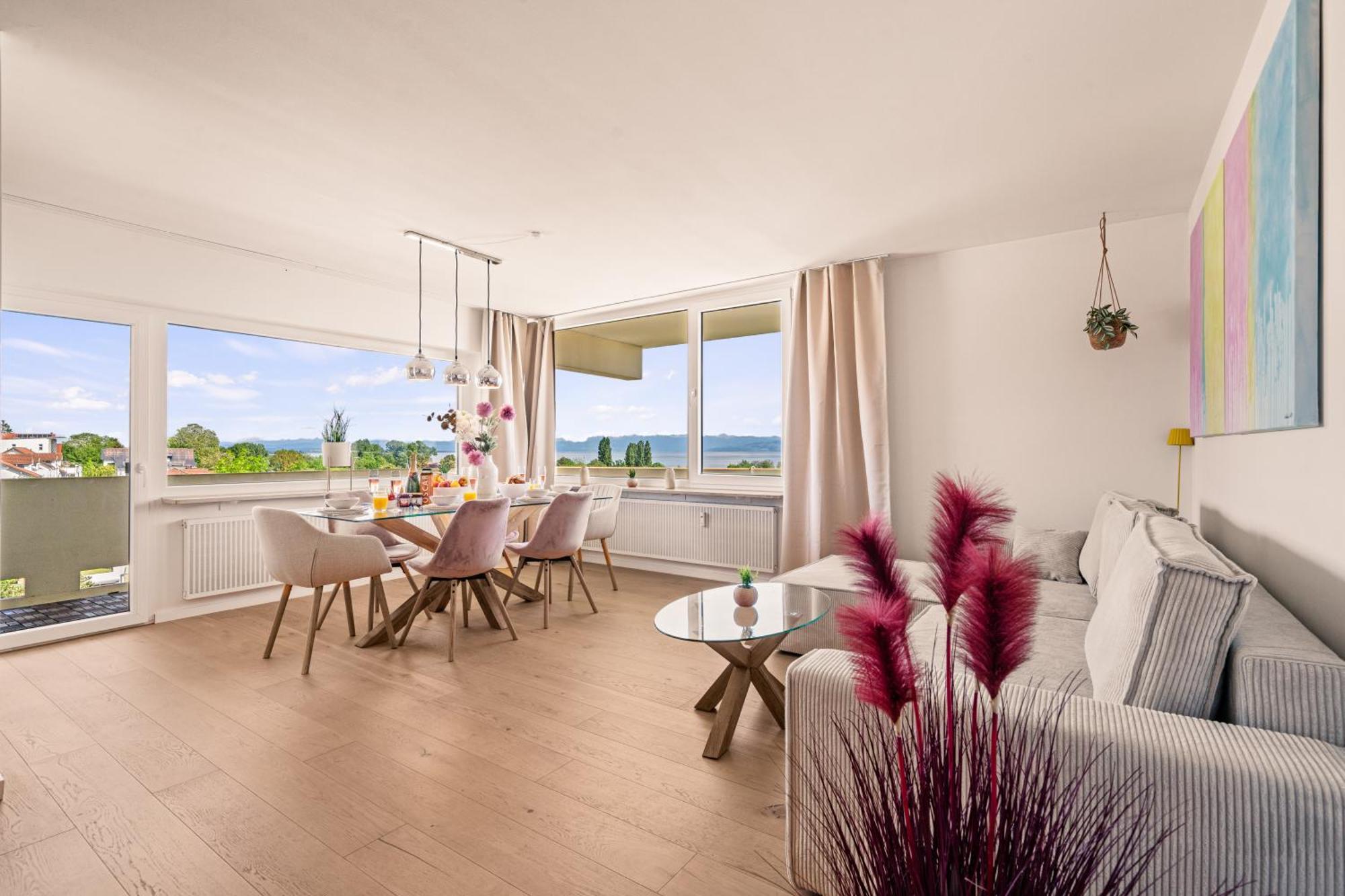 Panorama Penthouse Mit Atemberaubenden See- Und Bergblick Immenstaad am Bodensee Esterno foto