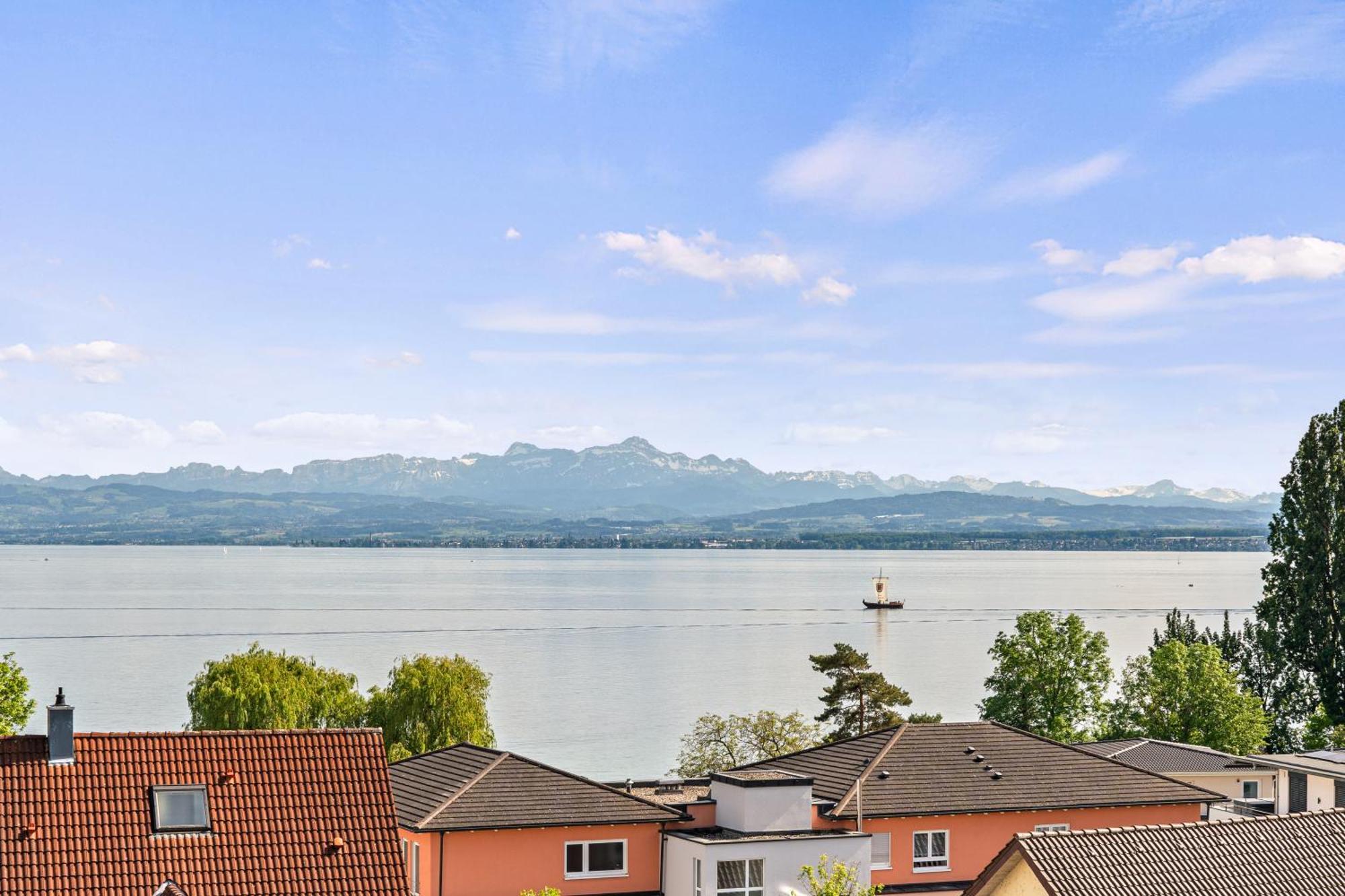 Panorama Penthouse Mit Atemberaubenden See- Und Bergblick Immenstaad am Bodensee Esterno foto